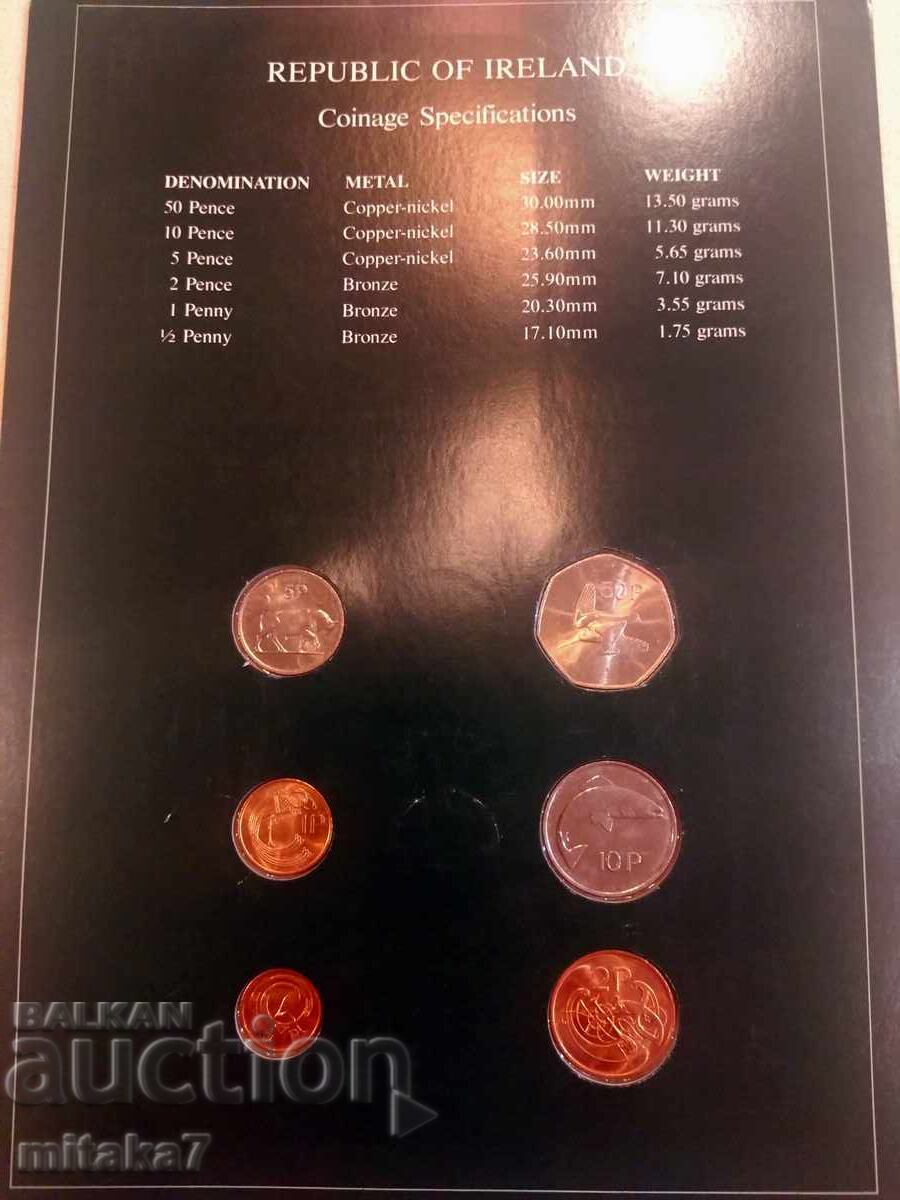 Аукцион Сет монети и пощенска марка, Ирландия