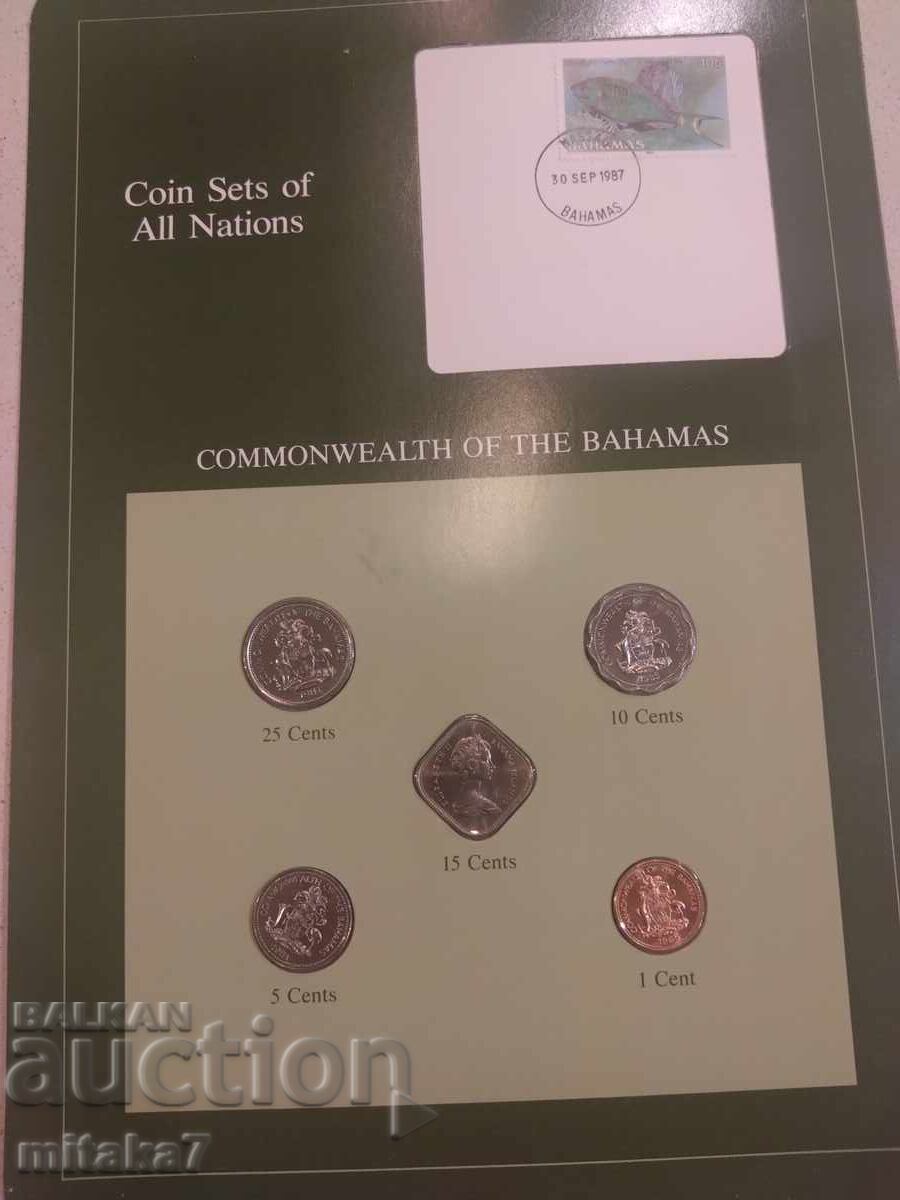 Set monede și timbru poștal, Bahamas
