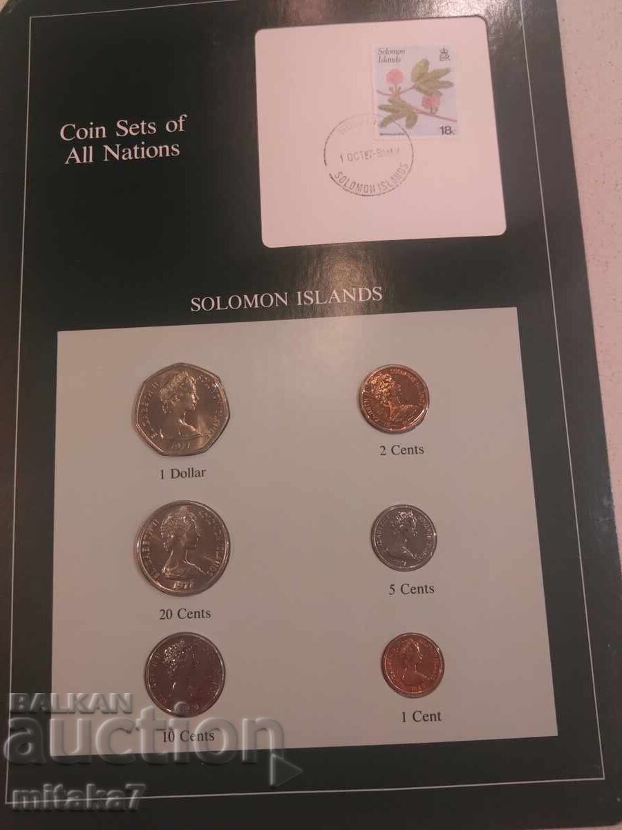 Set of coins and postage stamp, Solomon Islands