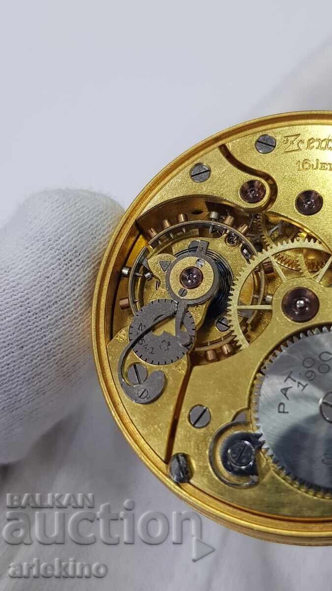 Auction  Pocket Watch Movement and Dial for "ZENITH" Switzerland