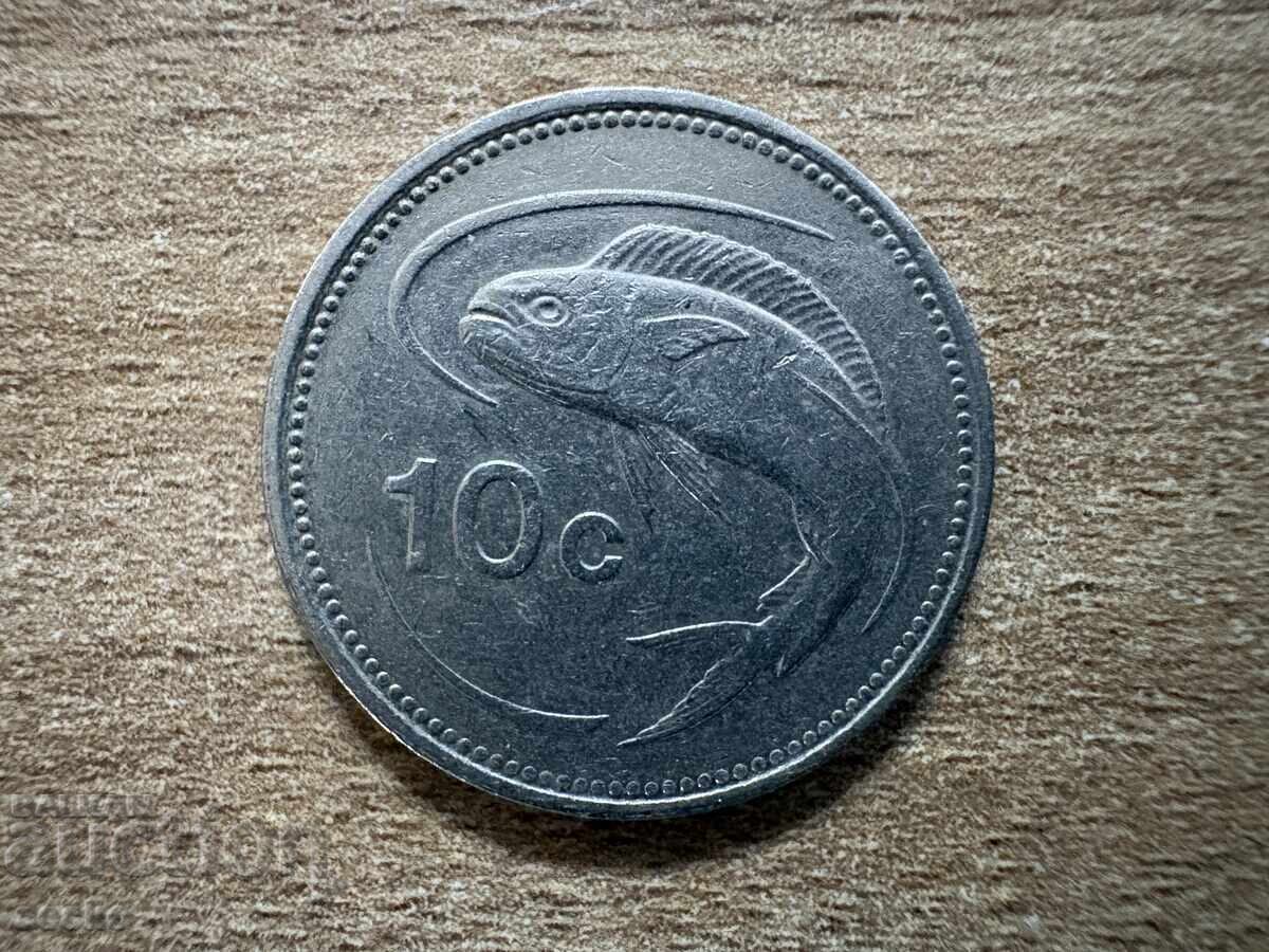 Malta - 10 cenți (1986)