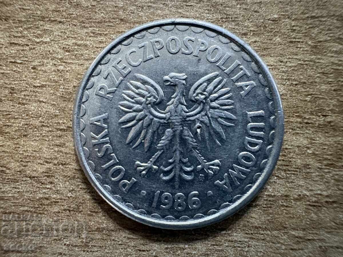 Πολωνία - 1 ζλότι (1986) με τιμή € 0.10 | 0.20 BGN Πολωνία - 1 ζλότι (1986) με τιμή € 0.10 | 0.20 BGN