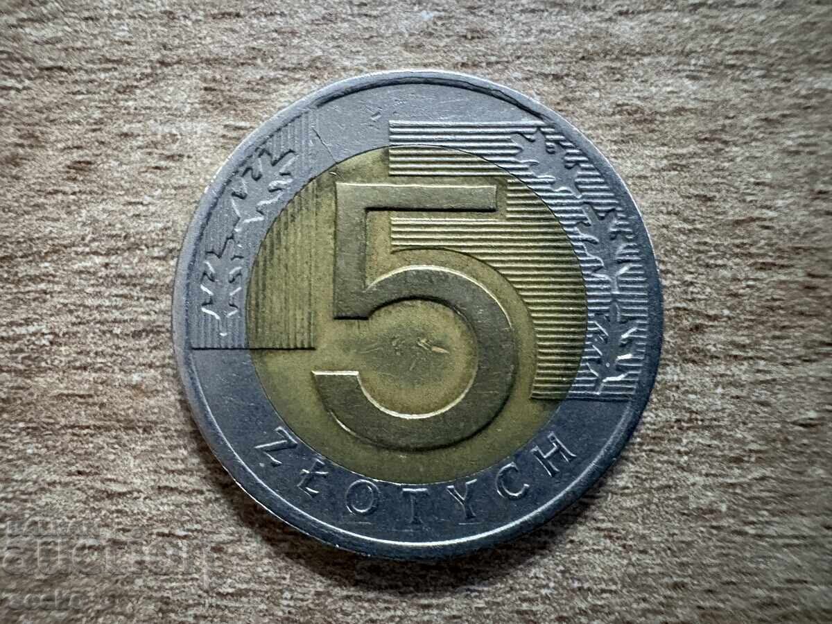 Polonia - 5 zloți (1994)