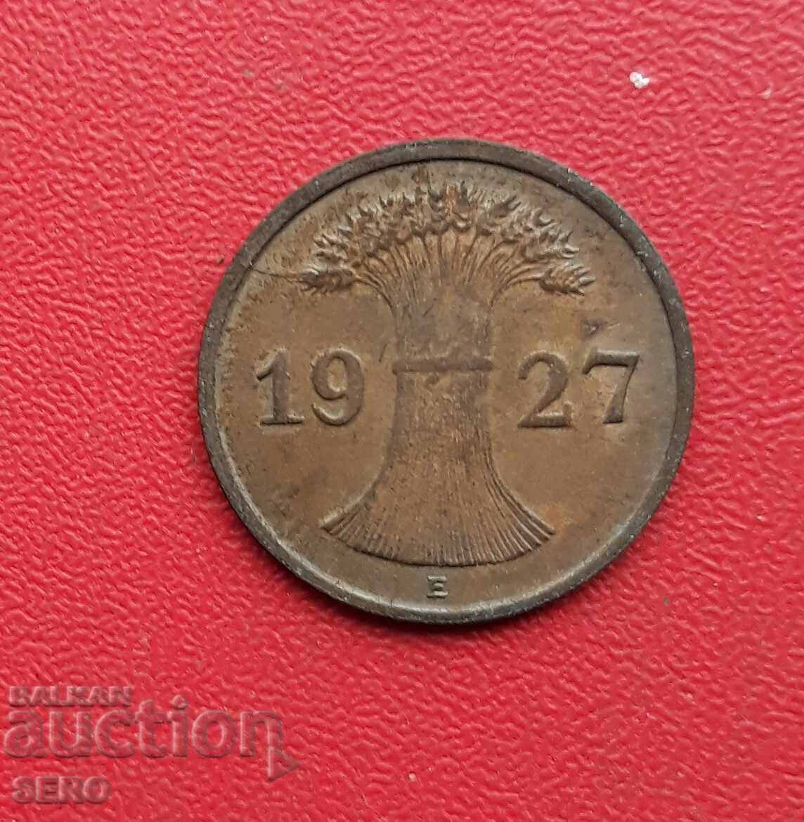 Germany-1 Pfennig 1927 E-Muldenhutten with price € 0.40 | 0.78 BGN Germany-1 Pfennig 1927 E-Muldenhutten with price € 0.40 | 0.78 BGN