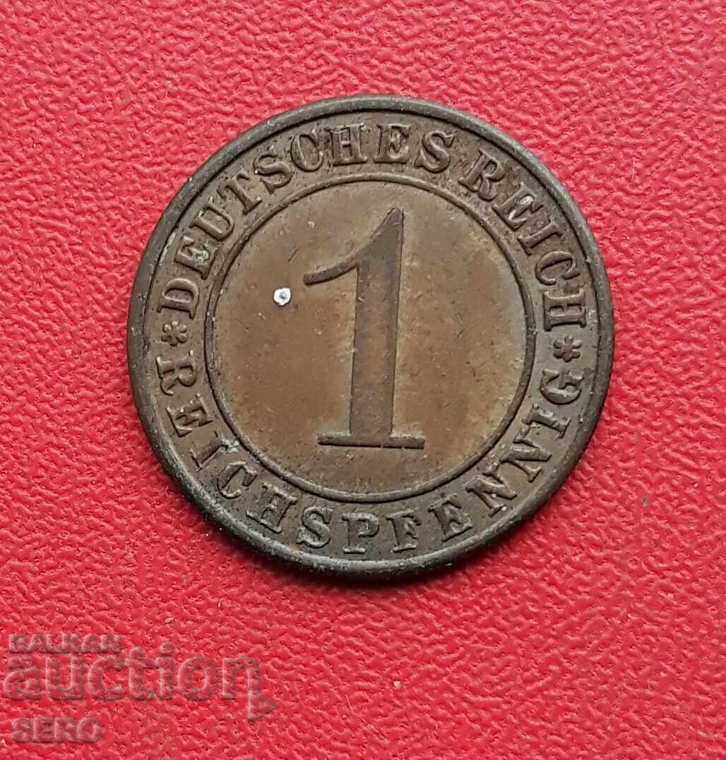 Germany-1 Pfennig 1927 E-Muldenhutten Germany-1 Pfennig 1927 E-Muldenhutten