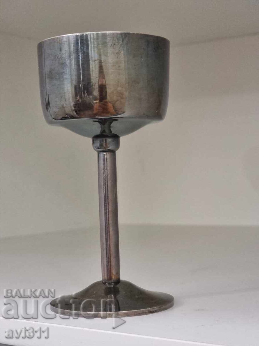 Pahar de vin Wellner antic argint - 5