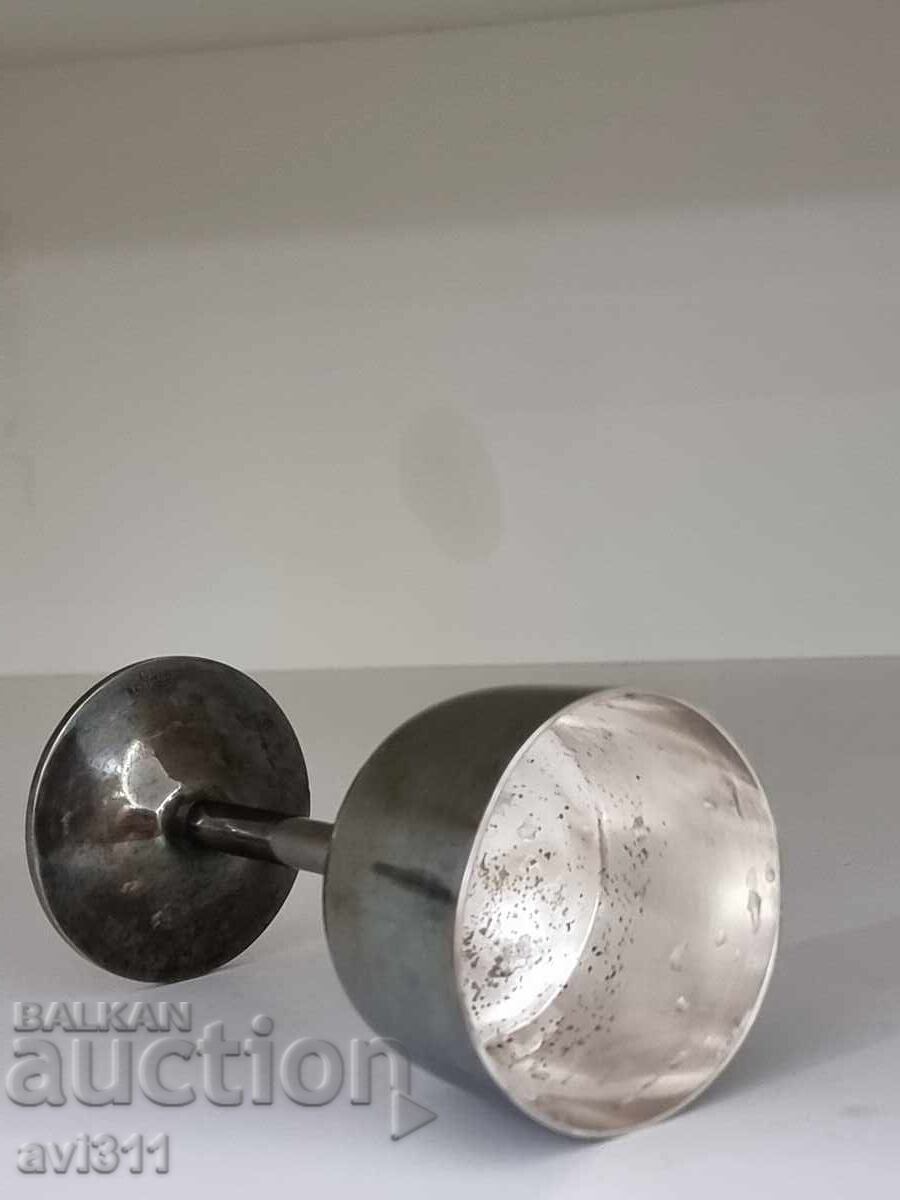 Pahar de vin Wellner antic argint - 6