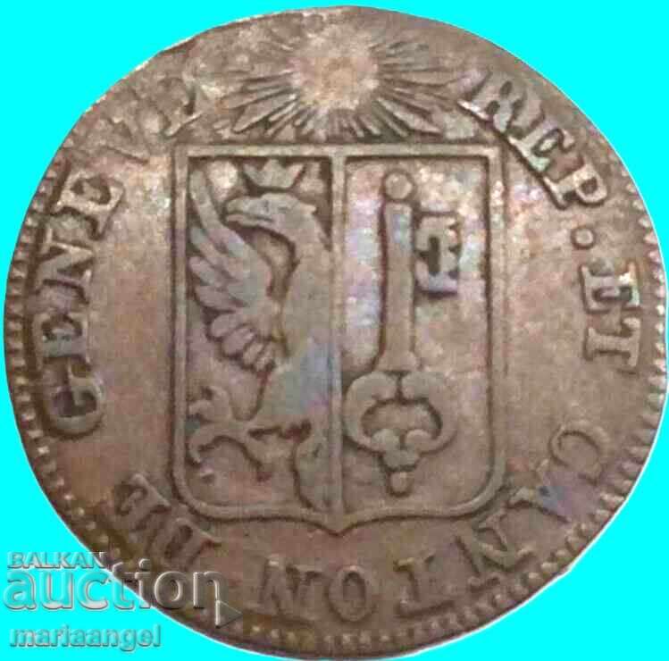 1 sol 1825 Elveția Cantonul Geneva SWISS bilion cu preț € 18.00 | 35.20 BGN