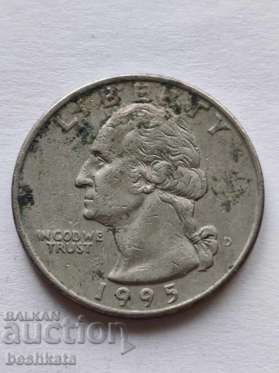 SUA - 1/4 dolar (1995 D)