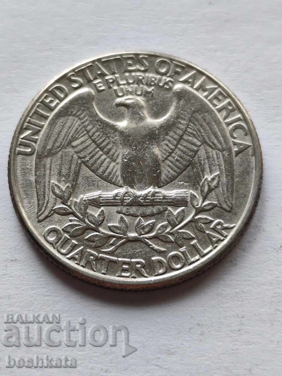 SUA - 1/4 dolar (1992 P) cu preț € 0.39 | 0.76 BGN