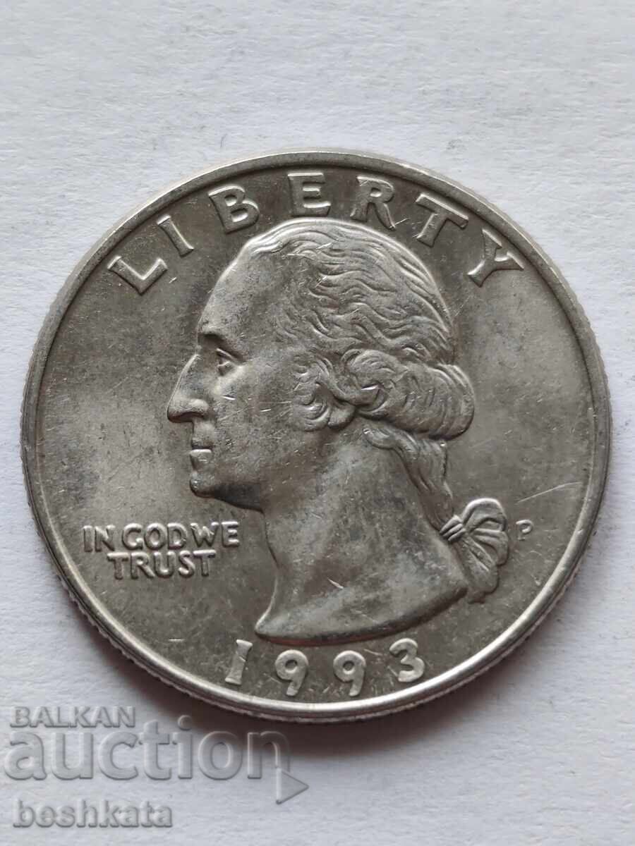 SUA - 1/4 dolar (1993 P)