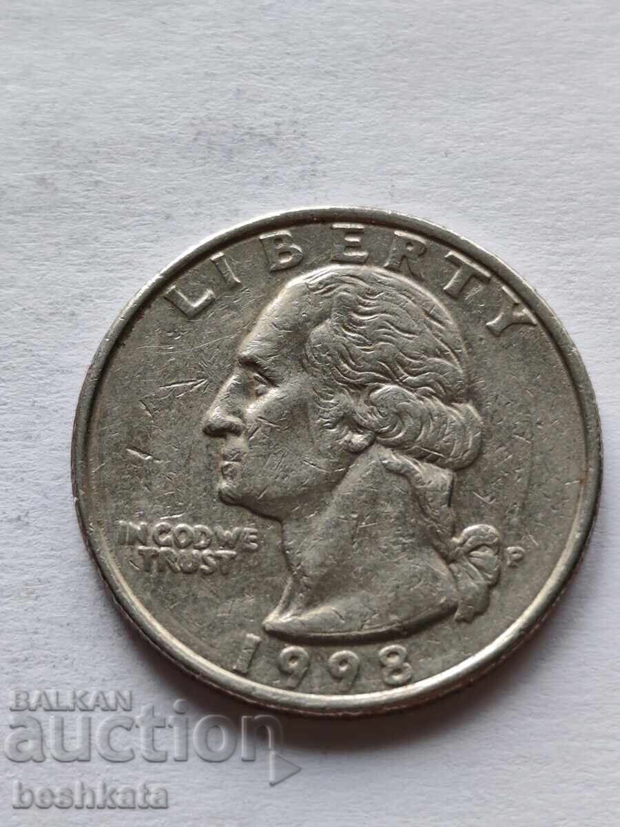 SUA - 1/4 dolar (1998 P)