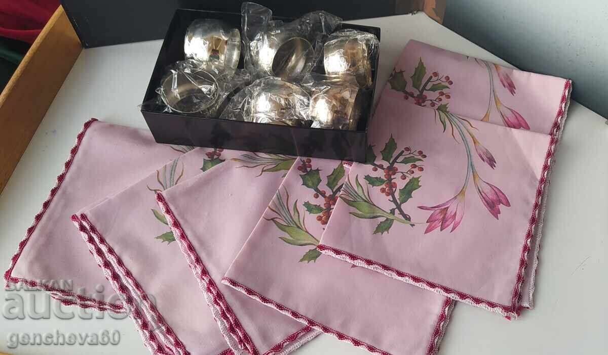 Licitație Set inele argintii pentru șervețele și șervețele