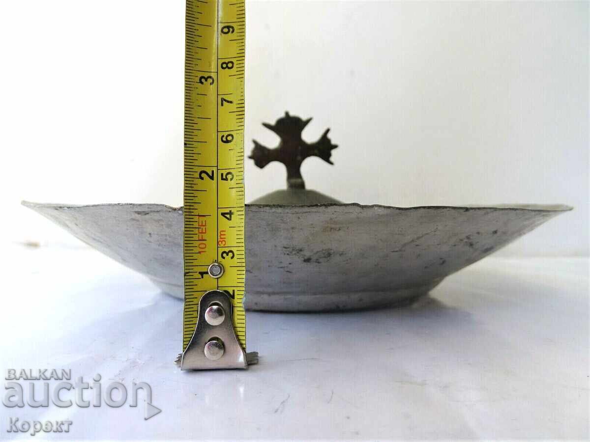 Authentic antique Orthodox plate from the 19th century for nafora - 6