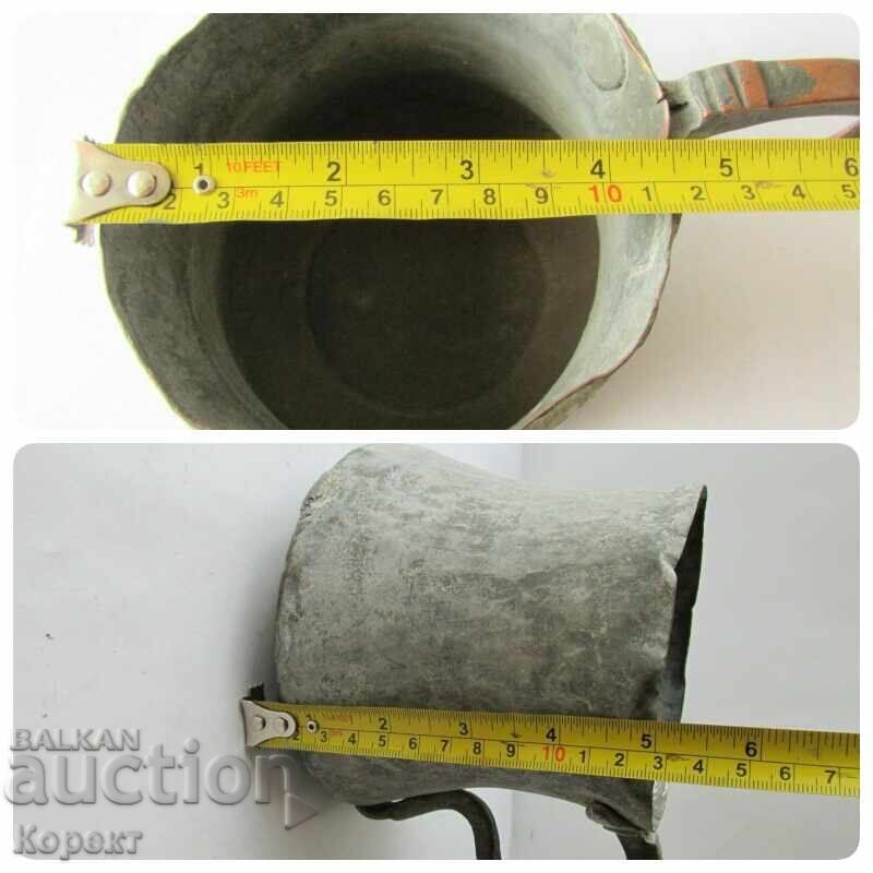 RARE! Antique primitive hand-forged copper teapot 17th/18th century - 6