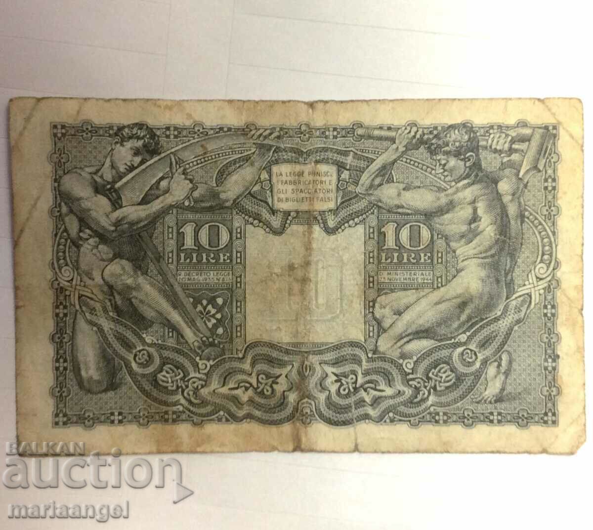 Italia 10 lire 1944 Victor Emmanuel III cu preț € 3.00 | 5.87 BGN