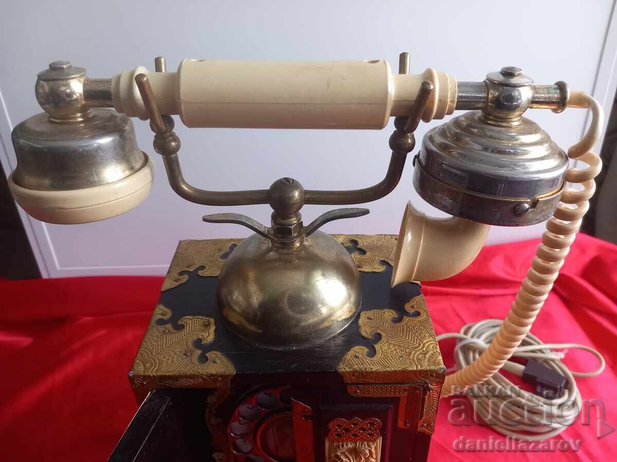 Telefon vechi unic, stil Mandarin, Dragoni, anii 1960 - 6