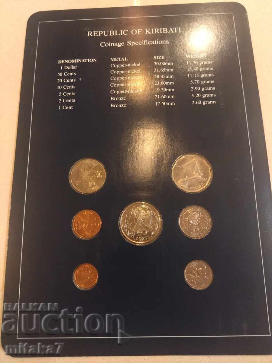 Licitație Set de monede și timbru poștal, Kiribati