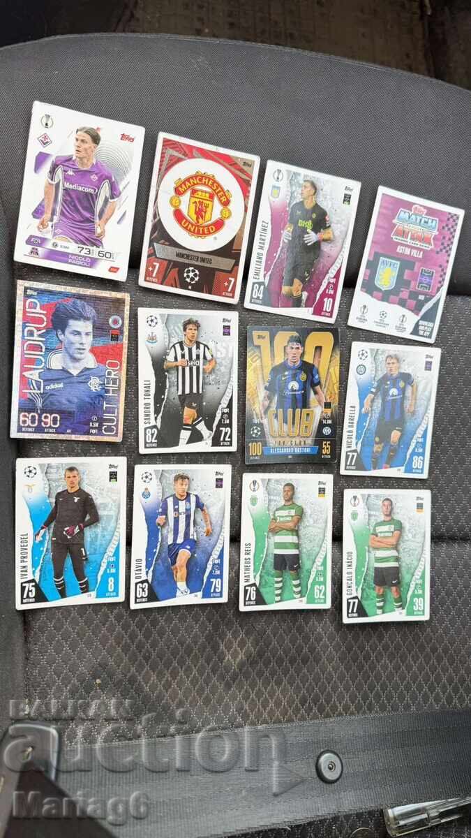 33 bucăți de cartonașe de fotbal Tops