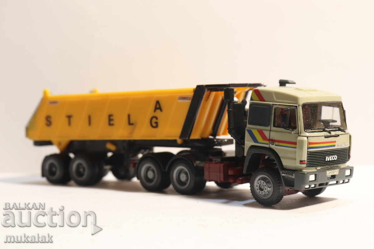Licitație HERPA H0 1/87 IVECO BASCULANTĂ GONDOLĂ CAMION MODEL