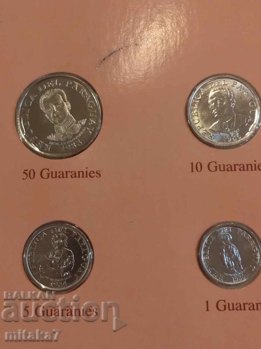 Auction  Set of coins and postage stamp, Paraguay