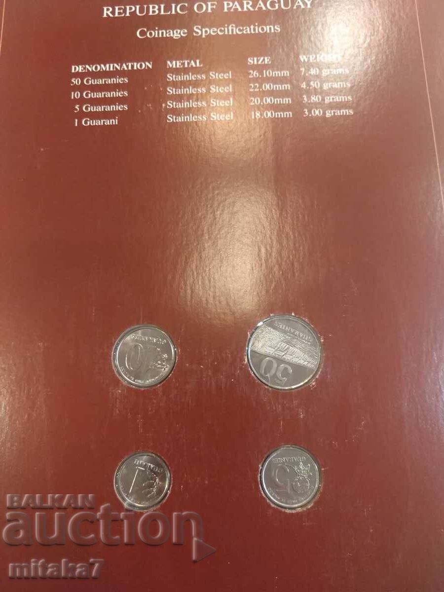 Delivery of Set of coins and postage stamp, Paraguay