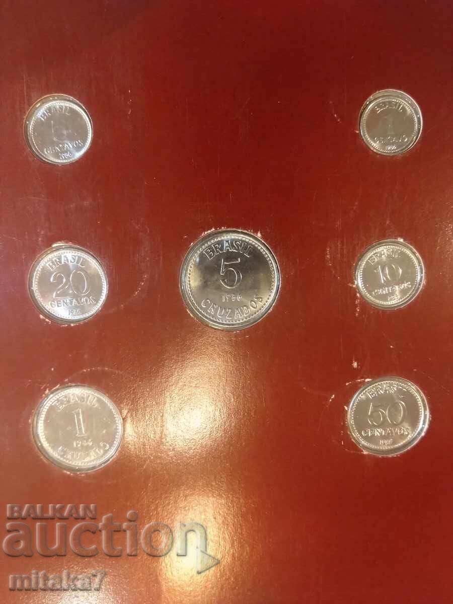 Set of coins and postage stamp, Brazil - 5 Set of coins and postage stamp, Brazil - 5