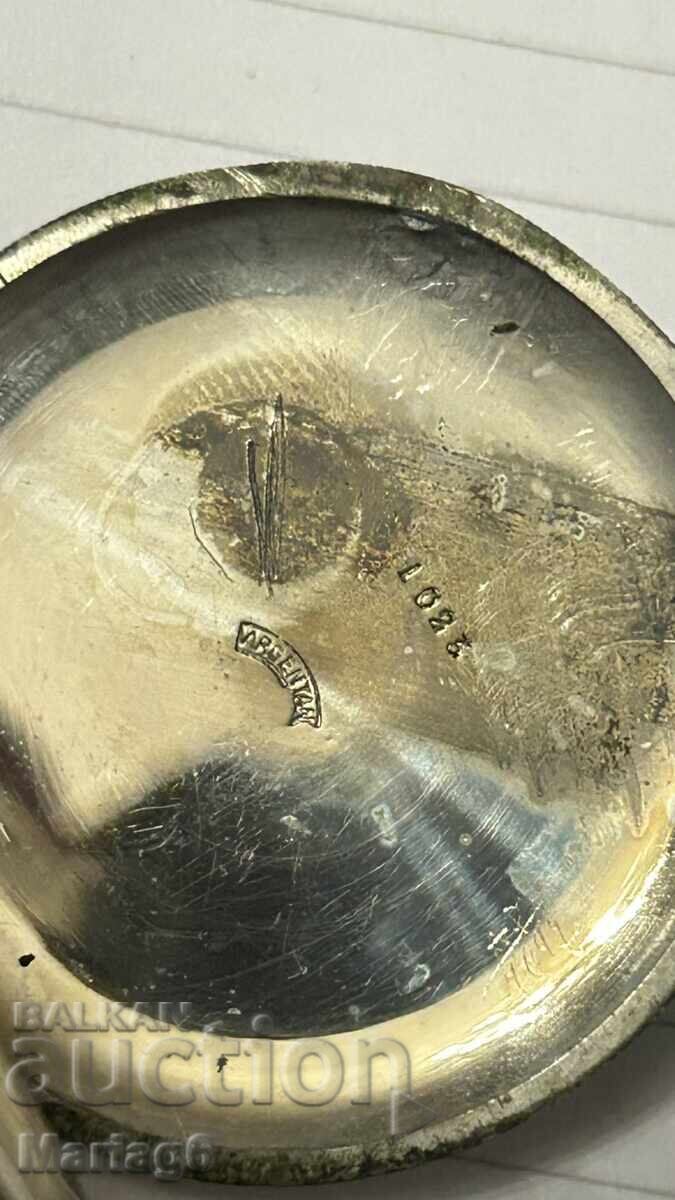 Ceas de buzunar din argint cu cheiță, nu funcționează - 5