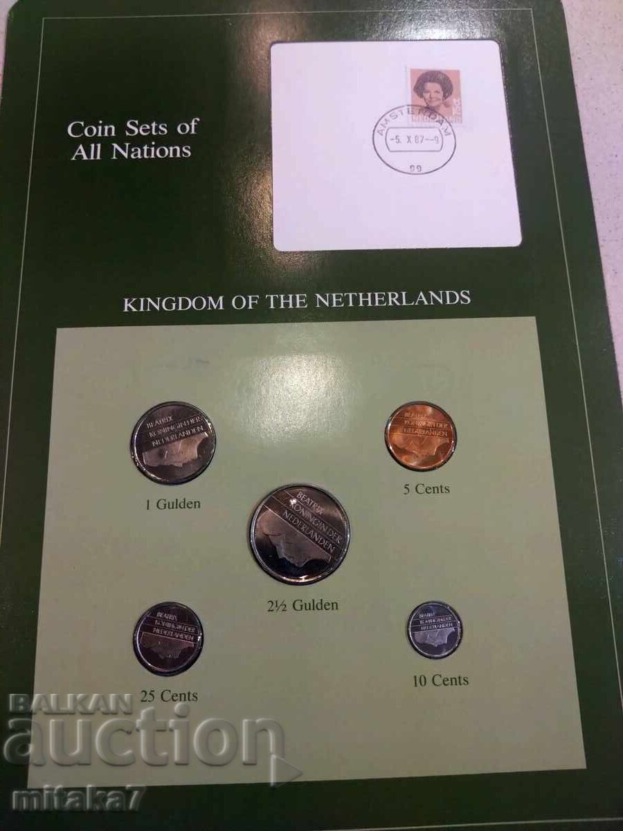 Set de monede și timbru poștal, Olanda Set de monede și timbru poștal, Olanda