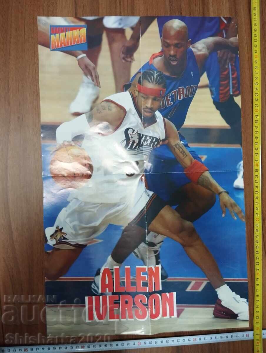 Double-Sided Poster - Allen Iverson / Lithuania Eurochampion