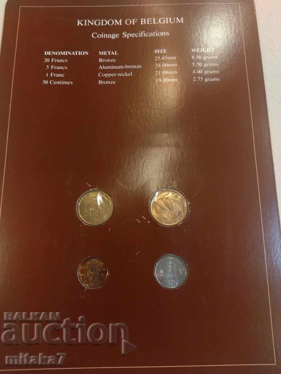 Licitație Set monede și timbru poștal, Belgia