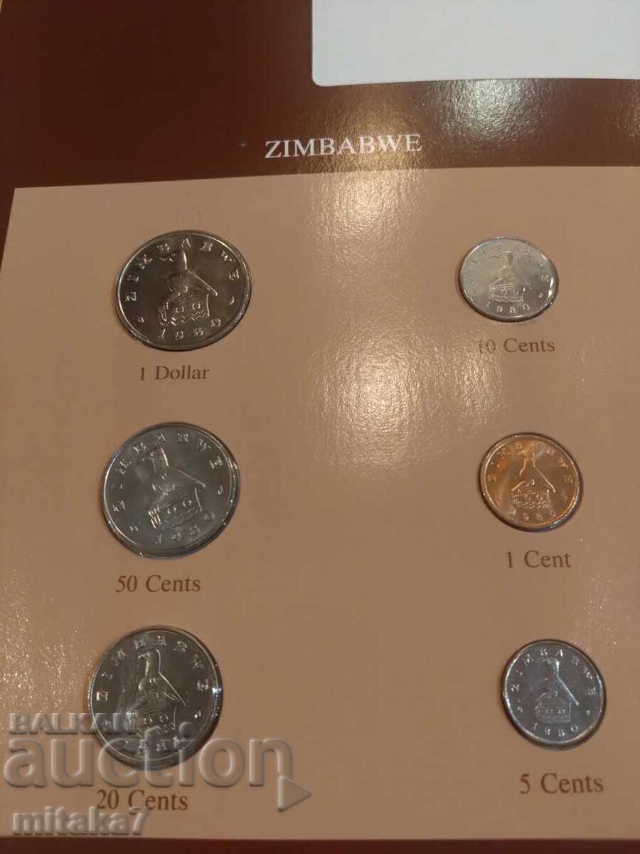 Set de monede și timbru poștal, Zimbabwe cu preț € 10.00 | 19.56 BGN