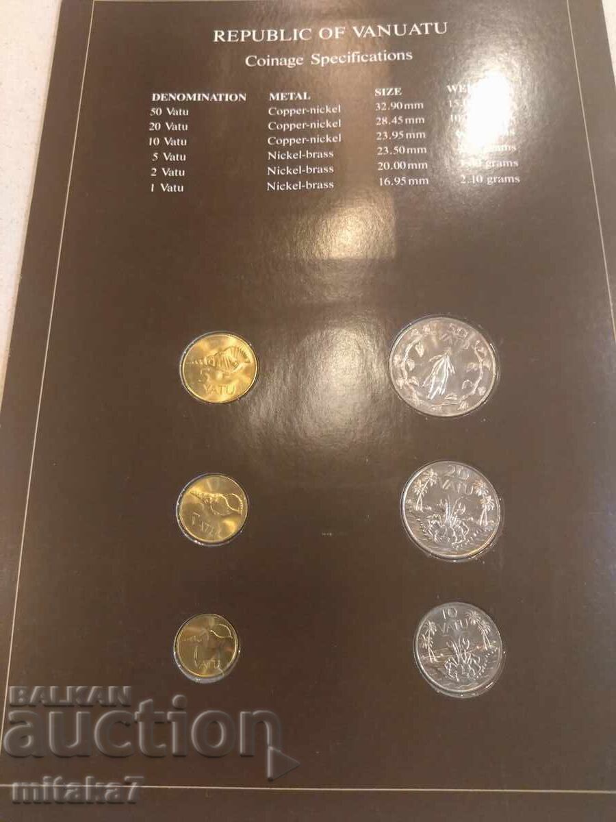 Παράδοση Σετ νομισμάτων και γραμματοσήμου, Βανουάτου