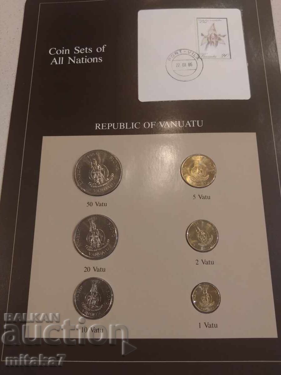 Σετ νομισμάτων και γραμματοσήμου, Βανουάτου