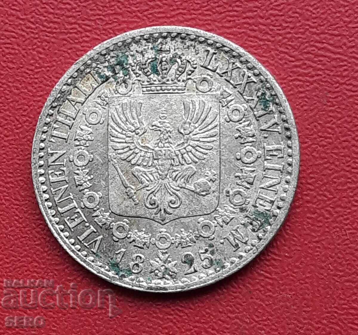 Германия-Прусия-1/6 талер 1825 А-отл.запазена с цена € 38.00 | 74.32 лв.