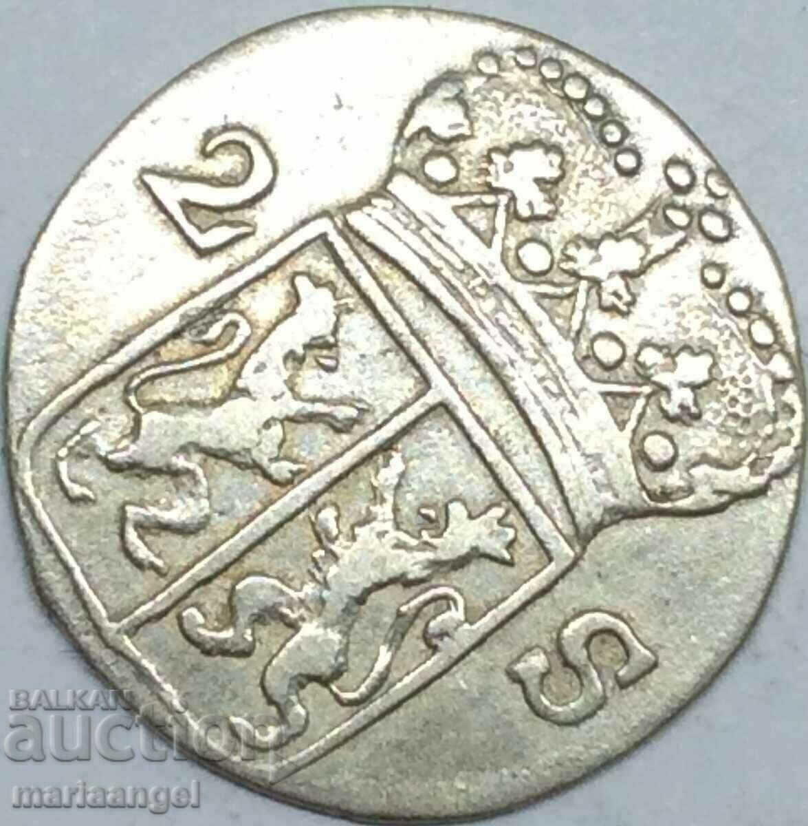 Licitație Olanda 2 stiver 1785 Gelderland argint