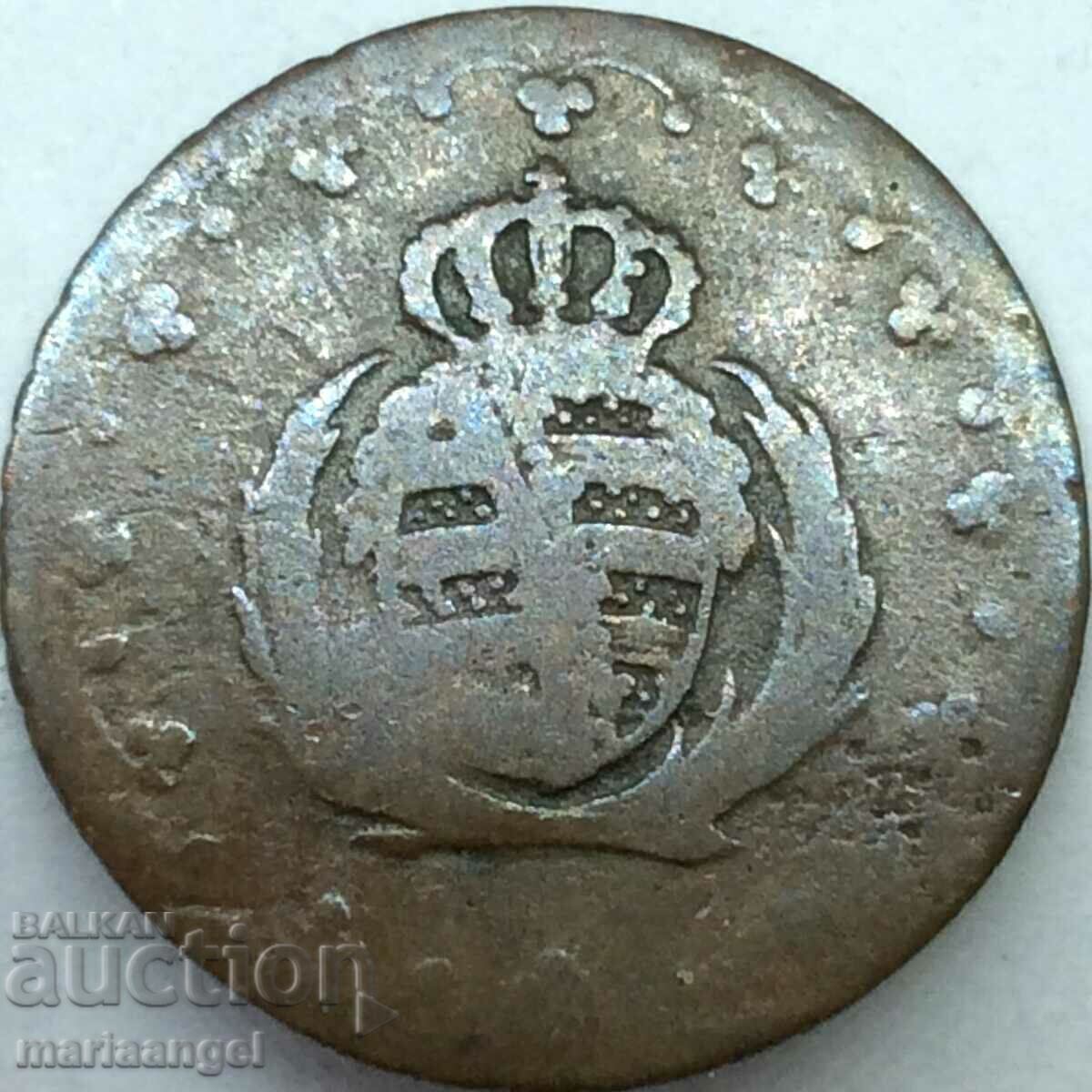 Saxonia 1 pfennig 1808 N Germania - rar - 6