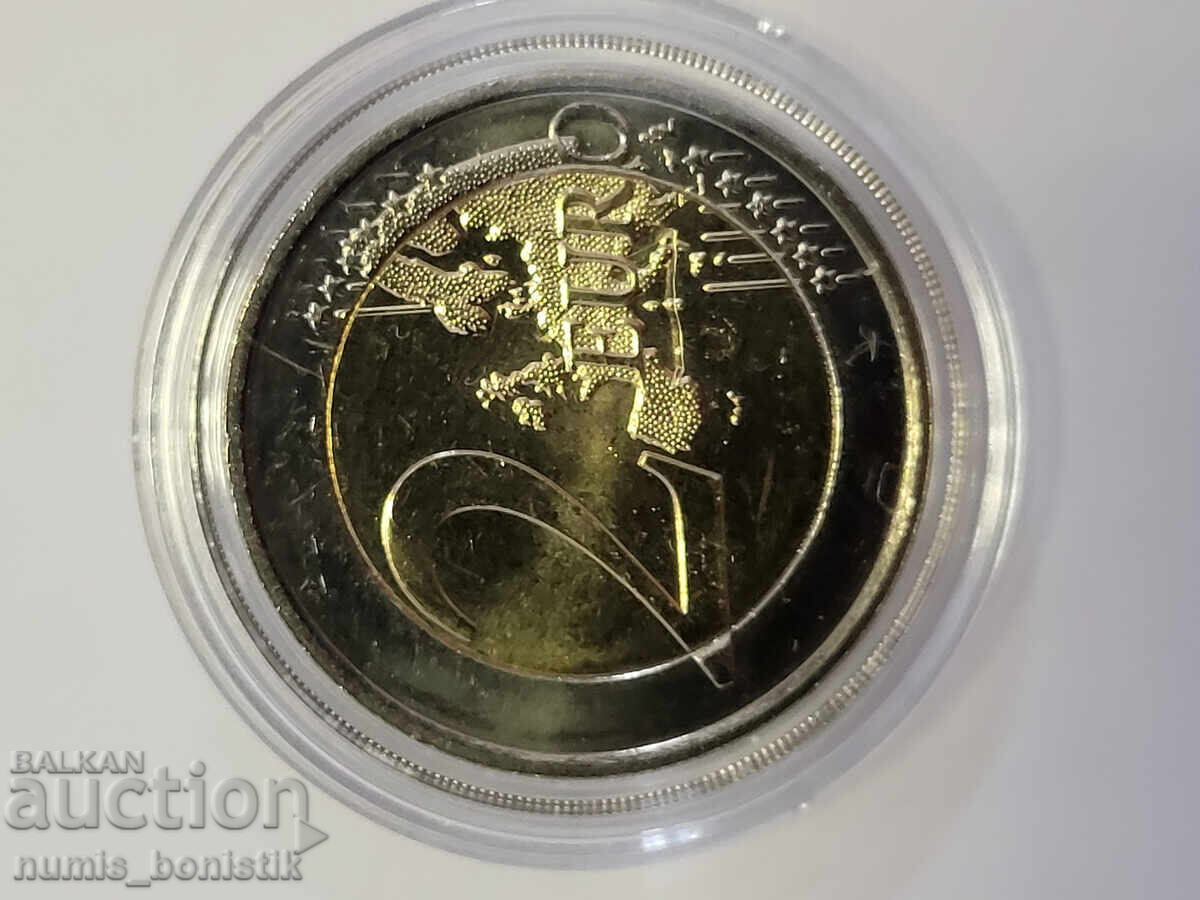 2 Euro Croația 2023 bimetal în capsulă