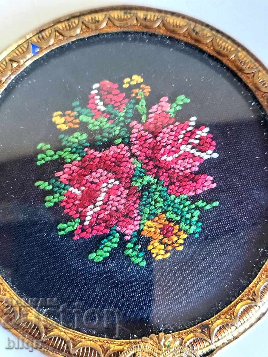 Страхотно Старо Позлатено Филигранено Огледалце - 5