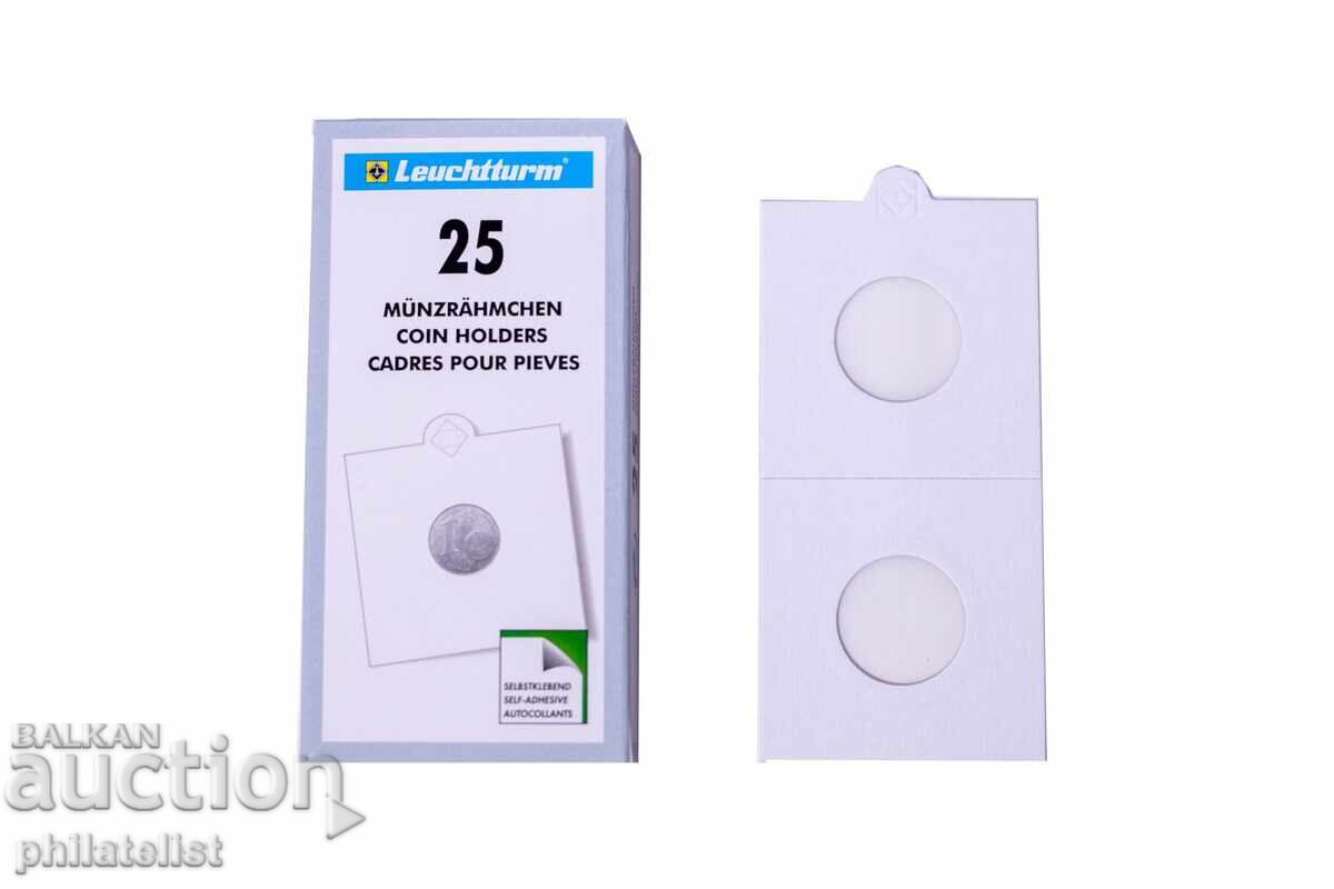 Leuchtturm coin cards 25 pcs / pack - 22.50 mm. /c