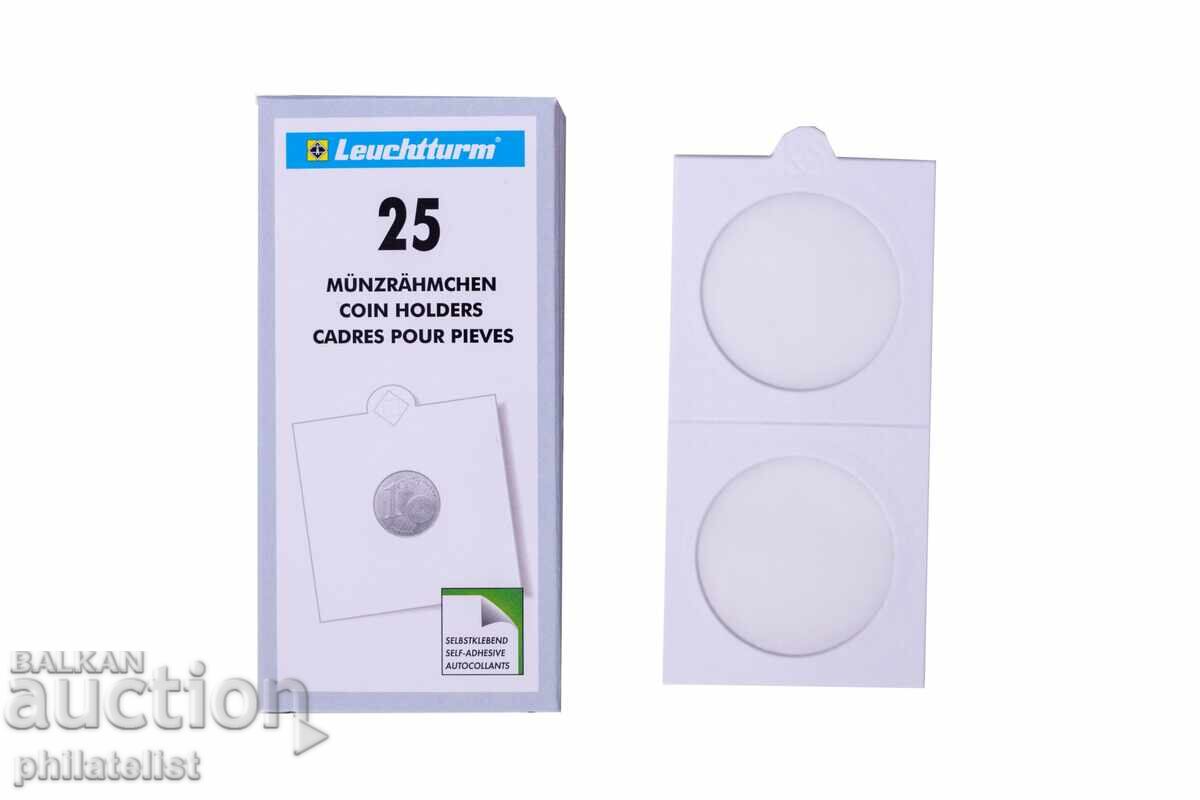 Carduri de monede Leuchtturm 25 buc/pachet. - 37,5 mm /c