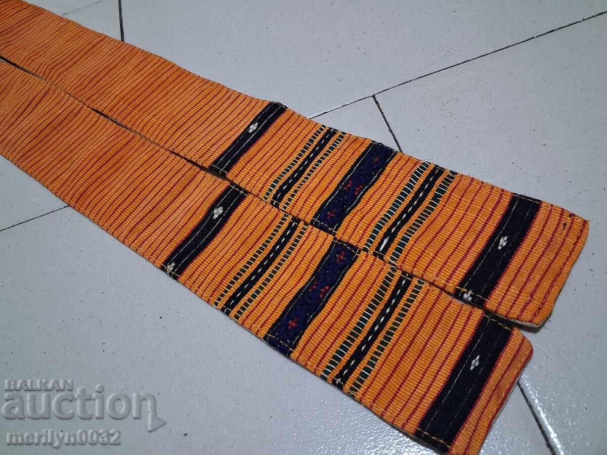 Παλιό χειροποίητο ζωνάκι για παφτές, ζώνη, γυναικεία φορεσιά - 5