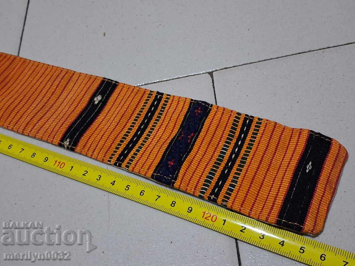 Παλιό χειροποίητο ζωνάκι για παφτές, ζώνη, γυναικεία φορεσιά - 6