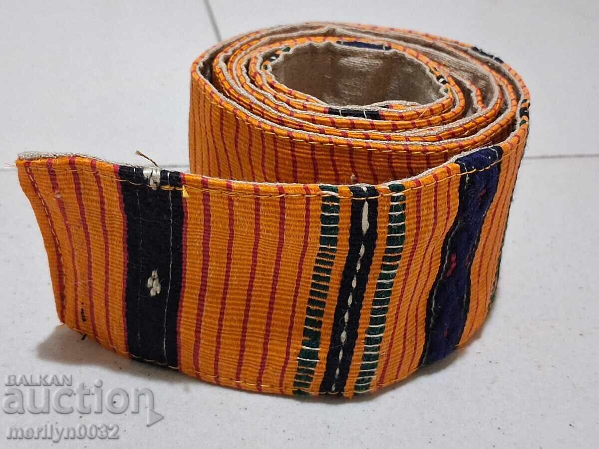 Παλιό χειροποίητο ζωνάκι για παφτές, ζώνη, γυναικεία φορεσιά