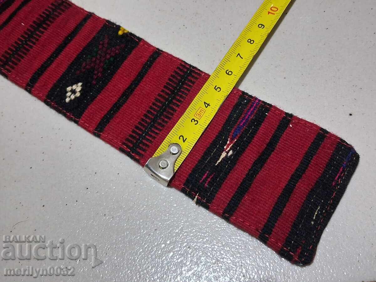 Старо ръчнотъкано коланче за пафти пояс колан носия - 6 Старо ръчнотъкано коланче за пафти пояс колан носия - 6