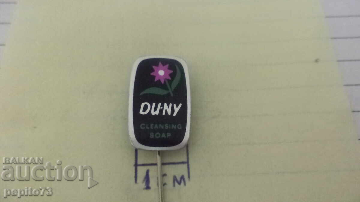 Advertising badge, SU-NY, brand of cleaning products with price € 1.00 | 1.96 BGN