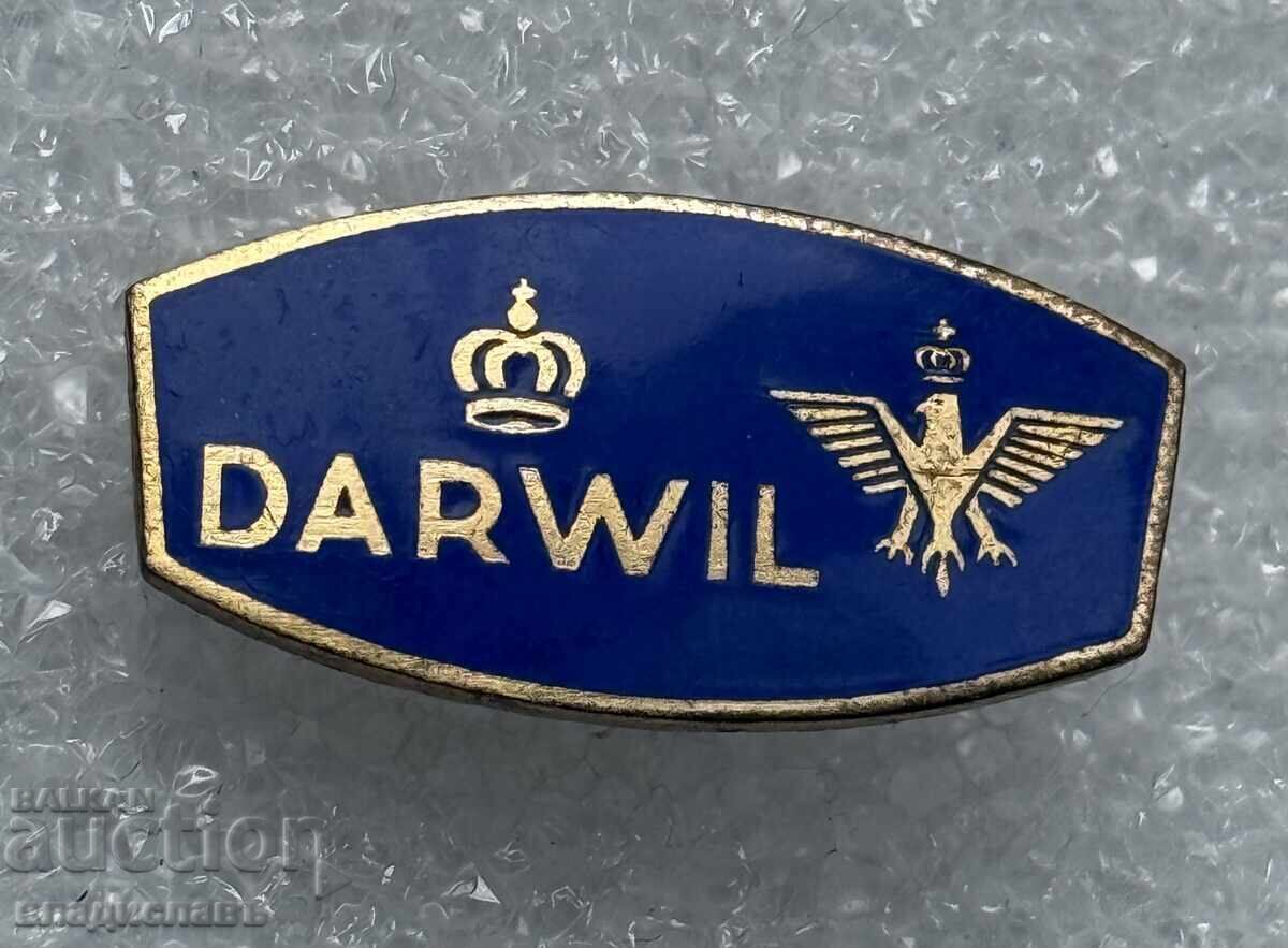 Veche insignă emailată DARWIL Ceasuri Elvețiene DARWIL Veche insignă emailată DARWIL Ceasuri Elvețiene DARWIL