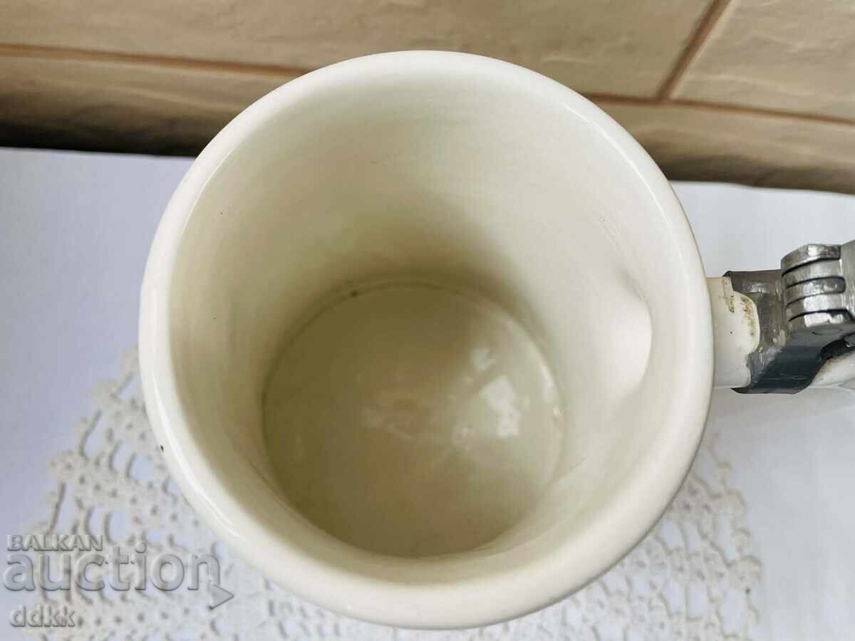 Красива ръчно рисувана керамична халба от Германия - 5