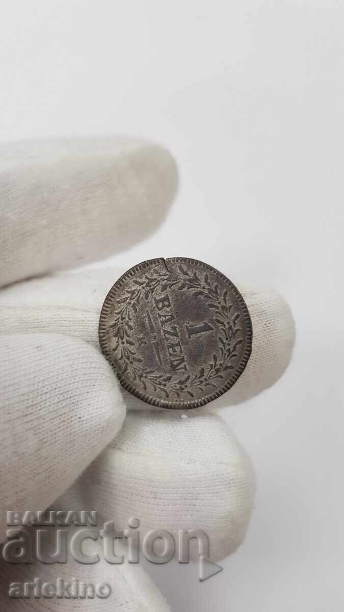 Σπάνιο ασημένιο νόμισμα 1 BAZEN 1810 - Ελβετία, CANTON - 6 Σπάνιο ασημένιο νόμισμα 1 BAZEN 1810 - Ελβετία, CANTON - 6