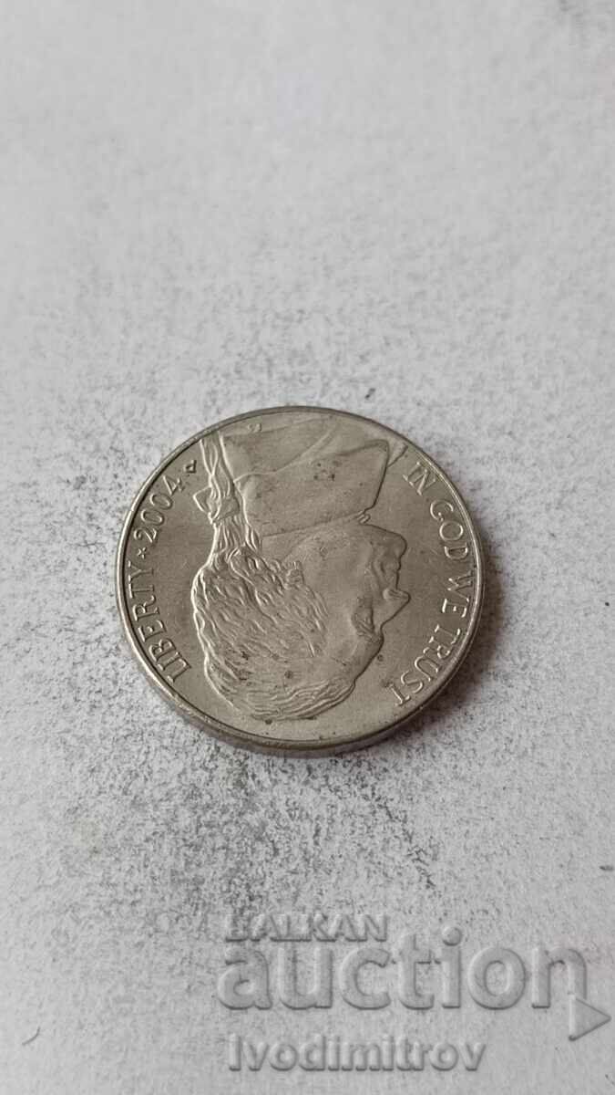 SUA 5 cenți 2004 P cu preț € 0.64 | 1.25 BGN